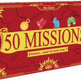 50 missions - Jeu de plateau de stratégie coopératif - Rouge et Noir