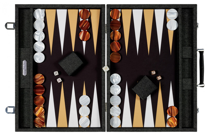 Backgammon Hector Saxe Compétition - Jeans Noir / Champagne