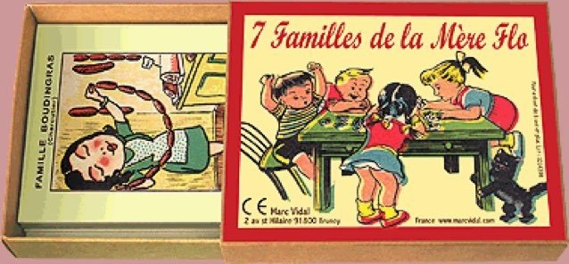 7 familles de la Mère Flo - Cartes Enfants - Rouge et Noir