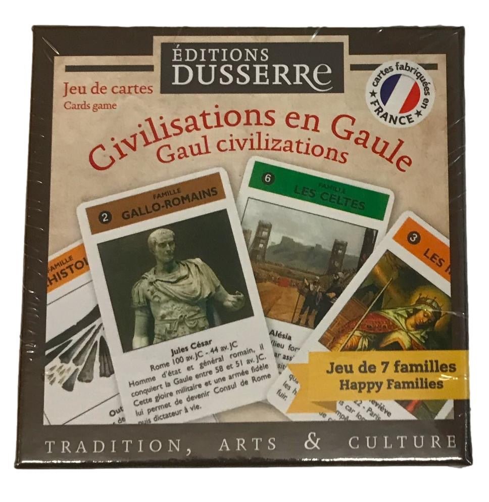 7 familles Dussere - Civilisations en Gaule - Cartes Enfants - Rouge et Noir