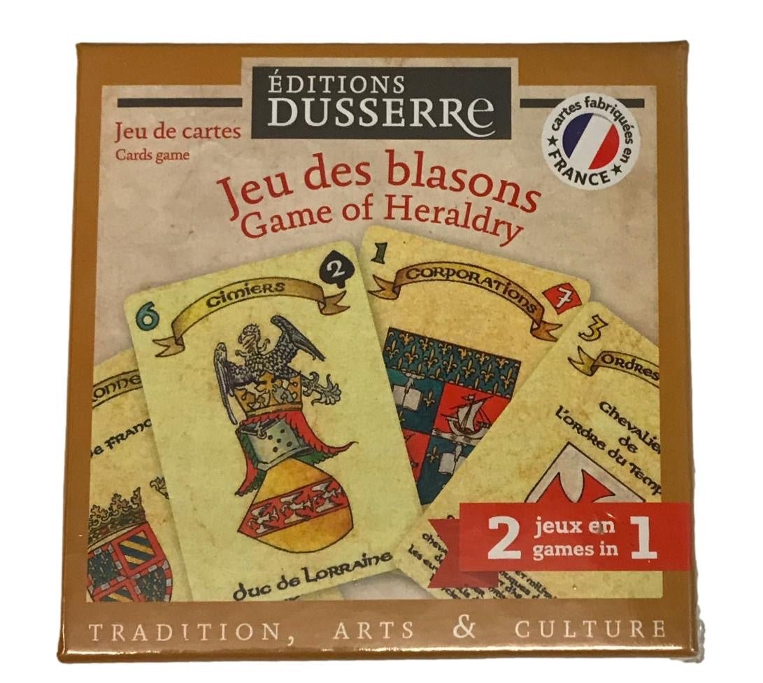 7 familles Dussere - Jeu des blasons - Cartes Enfants - Rouge et Noir