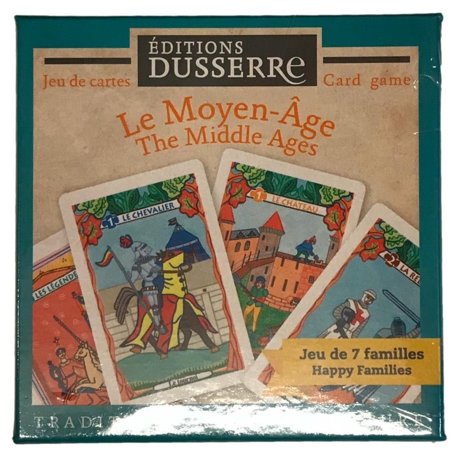 7 familles Dussere - Le moyen - âge - Cartes Enfants - Rouge et Noir