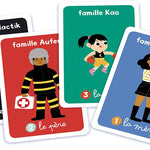 7 familles - jeu d’astuce et de mémoire - Cartes Enfants - Rouge et Noir