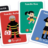 7 familles - jeu d’astuce et de mémoire - Cartes Enfants - Rouge et Noir