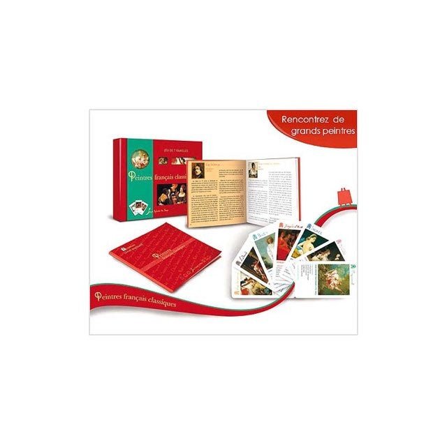 7 Familles - S de S - Peintres français classiques - Cartes Enfants - Rouge et Noir