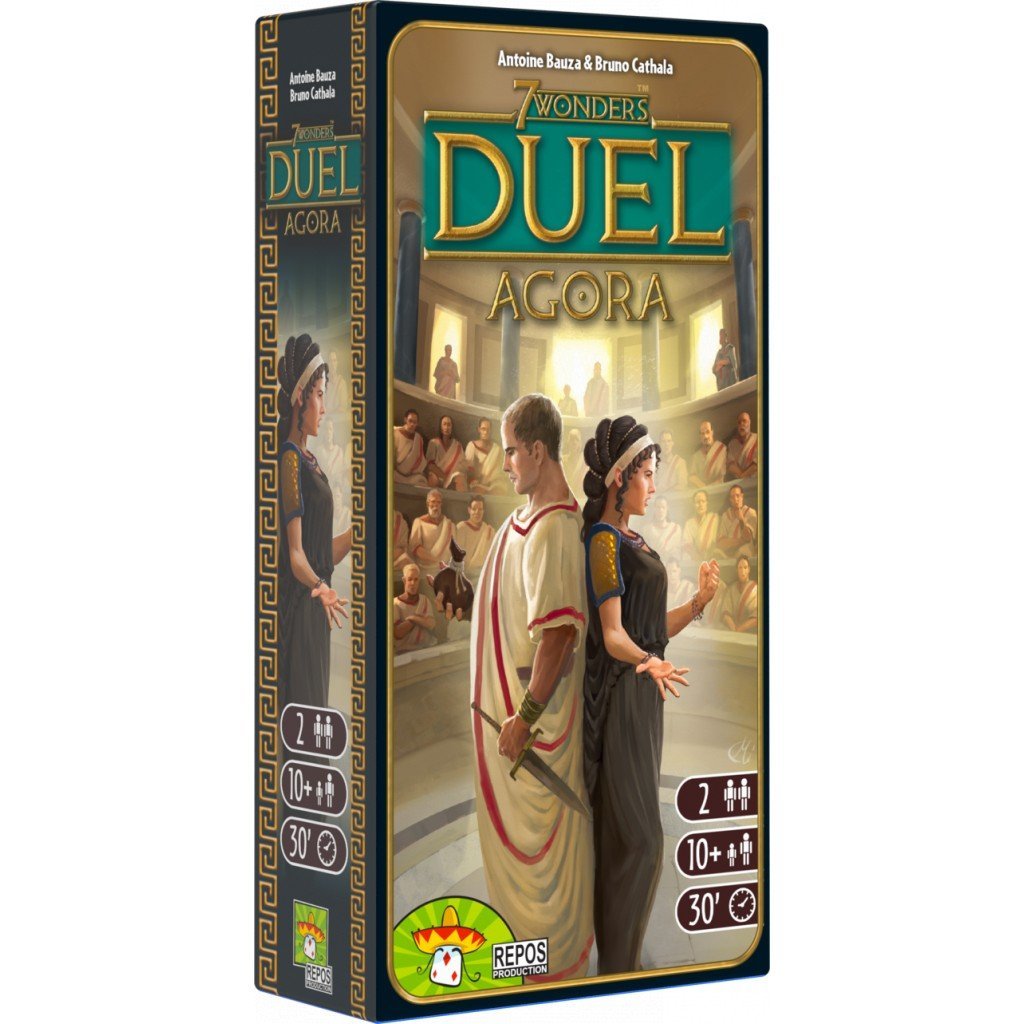 7 Wonders Duel - Extension Agora - Jeu de plateau de stratégie jeu à deux - Rouge et Noir