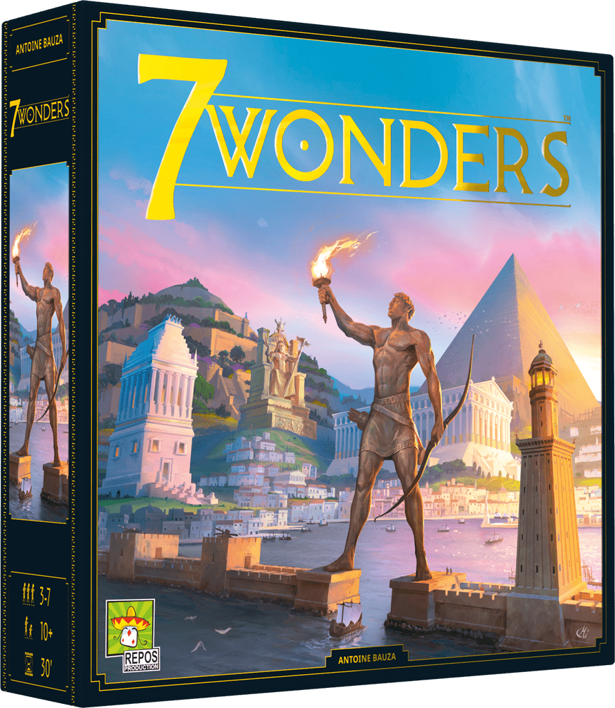 7 Wonders - Jeu de plateau de stratégie - Rouge et Noir