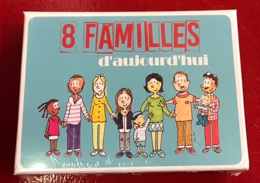 8 familles d'aujourdhui - Cartes Enfants - Rouge et Noir