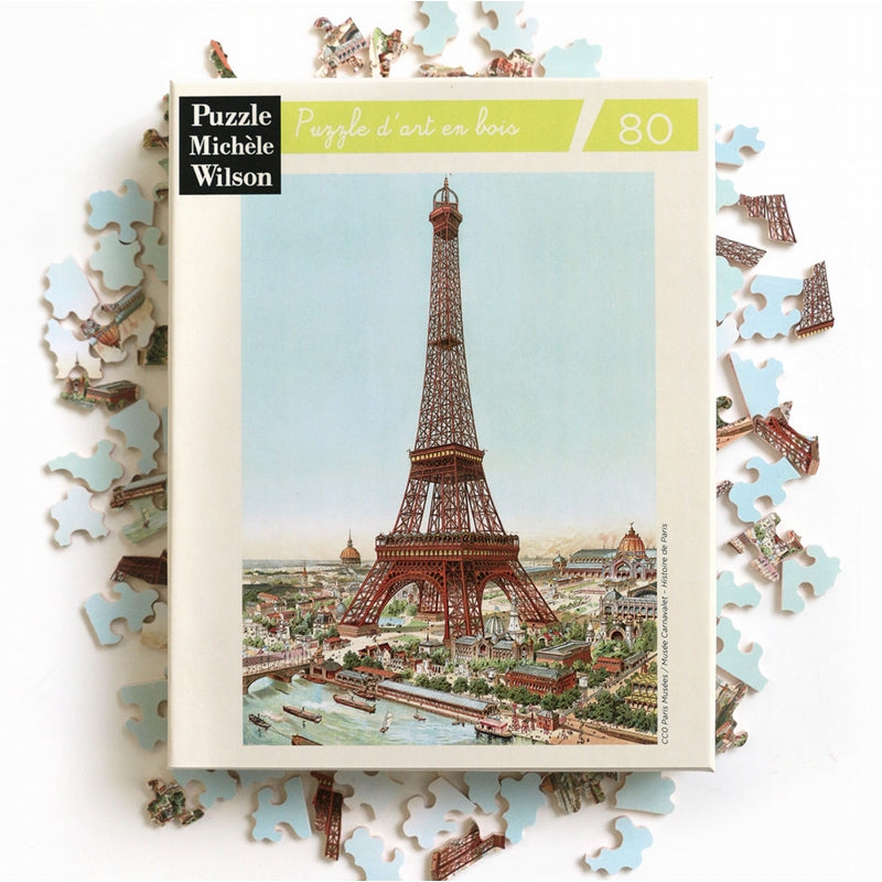 Puzzle Bois Michèle Wilson - 80 pièces - La Tour Eiffel - Tauzin