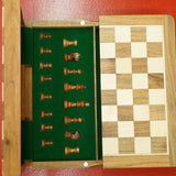 Ensemble jeu d'échecs en acacia - Coffre à volet - Magnétique