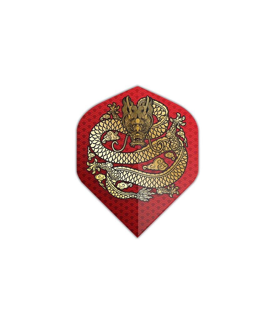 Ailettes Elkadart - Dragon Flight - accessoire Fléchettes - Rouge et Noir