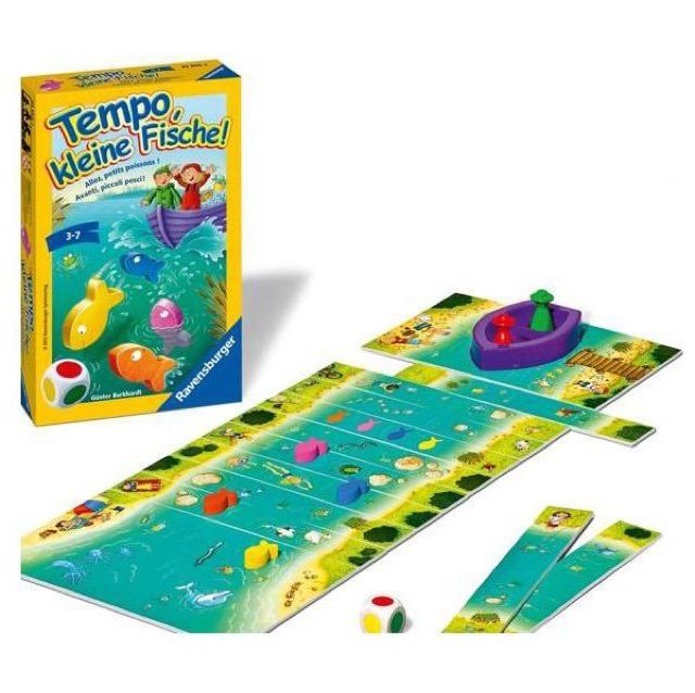 Allez, petits poissons ! - Tempo Klein Fische ! - jeu de plateau enfants - Rouge et Noir