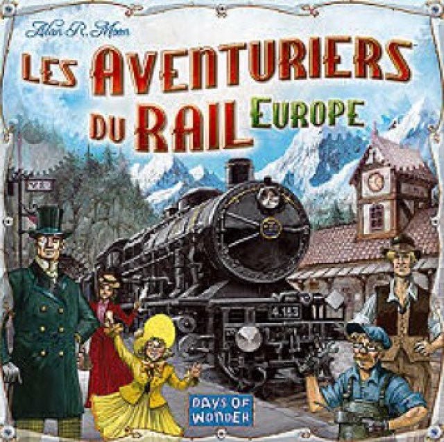 Aventuriers du rail - Europe - Jeu de plateau de stratégie cadeau - 12a - Rouge et Noir