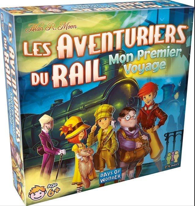 Aventuriers du rail - Mon 1er voyage Europe - Jeux de plateau enfants - Rouge et Noir