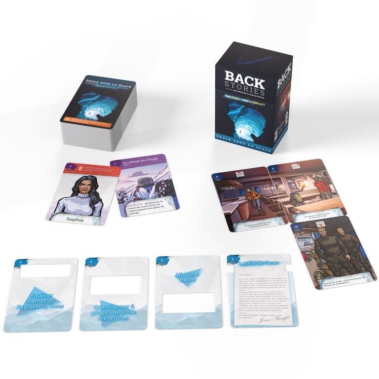 Back Stories - Seule sous la glace - Jeu de plateau de stratégie coopératif - Rouge et Noir