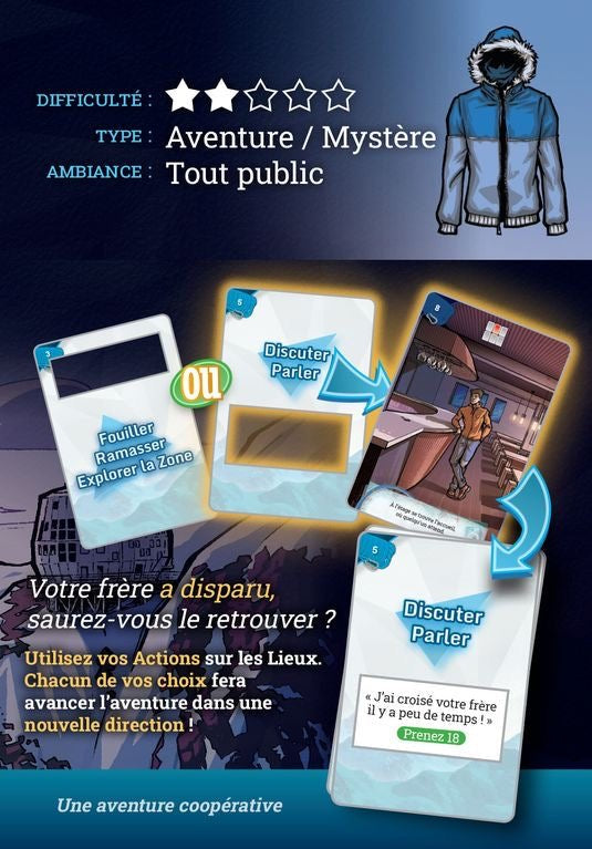 Back Stories - Seule sous la glace - Jeu de plateau de stratégie coopératif - Rouge et Noir