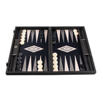 Backgammon chêne - Gris - backgammon en bois marqueté - Rouge et Noir