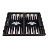 Backgammon chêne - Gris - backgammon en bois marqueté - Rouge et Noir