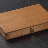 Backgammon de voyage en bois marqueté - Magnétique - Merisier - Backgammon de voyage en bois marqueté de voyage - Rouge et Noir