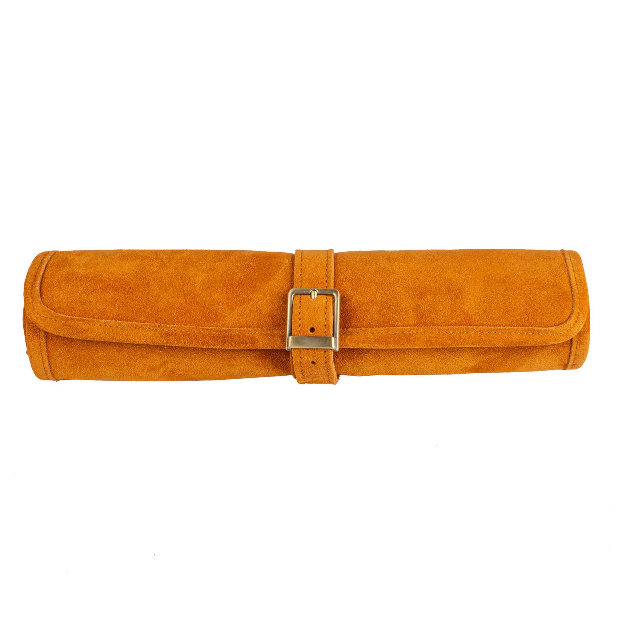Backgammon de voyage - Roulable - Cuir Marron - Backgammon en cuir de voyage - Rouge et Noir