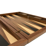 Backgammon Detroit Noyer - DN - Backgammon en bois marqueté - Rouge et Noir