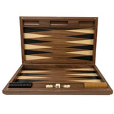 Backgammon Detroit Noyer - DN - Backgammon en bois marqueté - Rouge et Noir