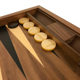 Backgammon Detroit Noyer - DN - Backgammon en bois marqueté - Rouge et Noir