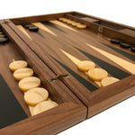 Backgammon Detroit Noyer - DN - Backgammon en bois marqueté - Rouge et Noir