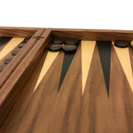 Backgammon Detroit Noyer - DN - Backgammon en bois marqueté - Rouge et Noir