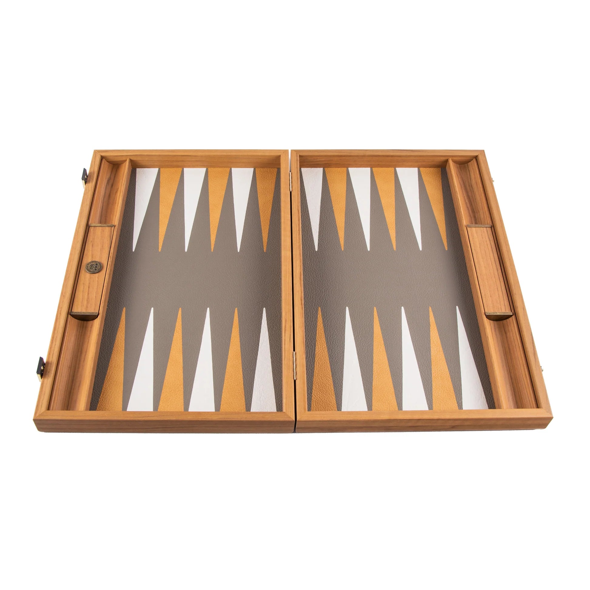 Backgammon en Bois et Cuir Vegan - Autruche - Backgammon en bois marqueté et cuir vegan cadeau adulte - Rouge et Noir