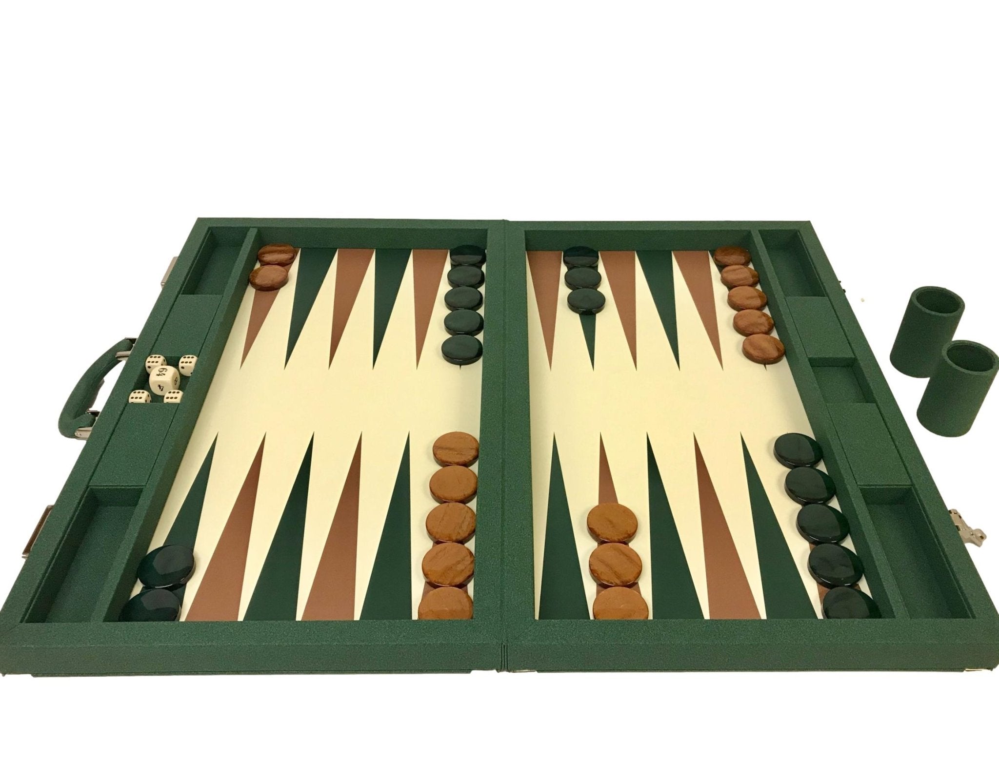 Backgammon en Cuir Vegan - Dal Negro - Backgammon en cuir vegan - Rouge et Noir