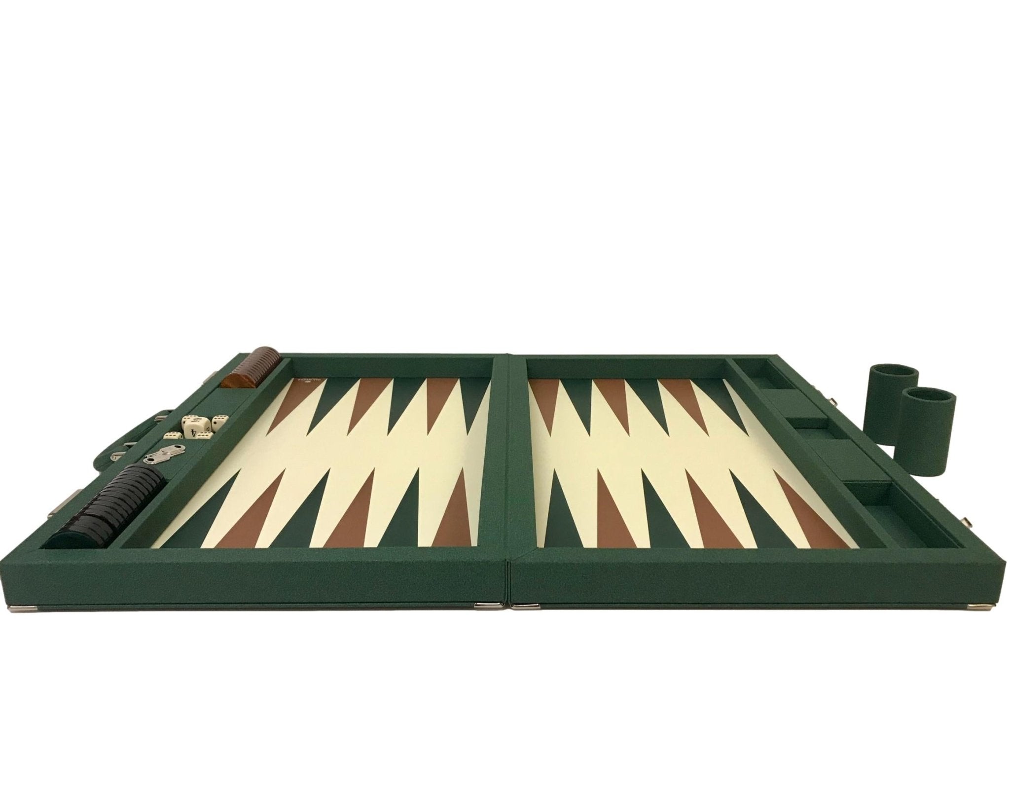 Backgammon en Cuir Vegan - Dal Negro - Backgammon en cuir vegan - Rouge et Noir