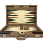 Backgammon en Cuir Vegan - Dal Negro - Backgammon en cuir vegan - Rouge et Noir