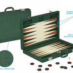 Backgammon en Cuir Vegan - Dal Negro - Backgammon en cuir vegan - Rouge et Noir