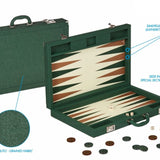 Backgammon en Cuir Vegan - Dal Negro - Backgammon en cuir vegan - Rouge et Noir