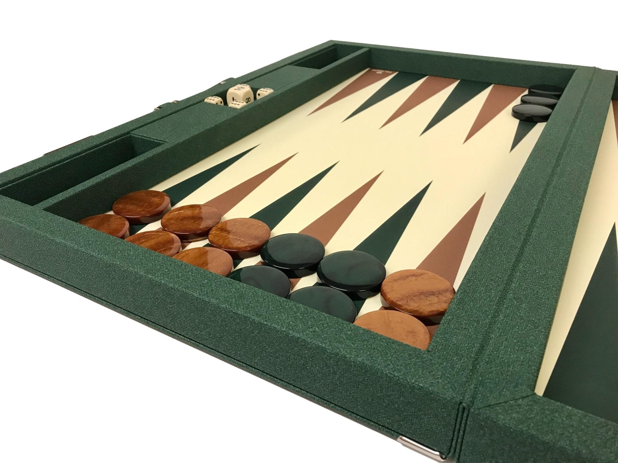 Backgammon en Cuir Vegan - Dal Negro - Backgammon en cuir vegan - Rouge et Noir