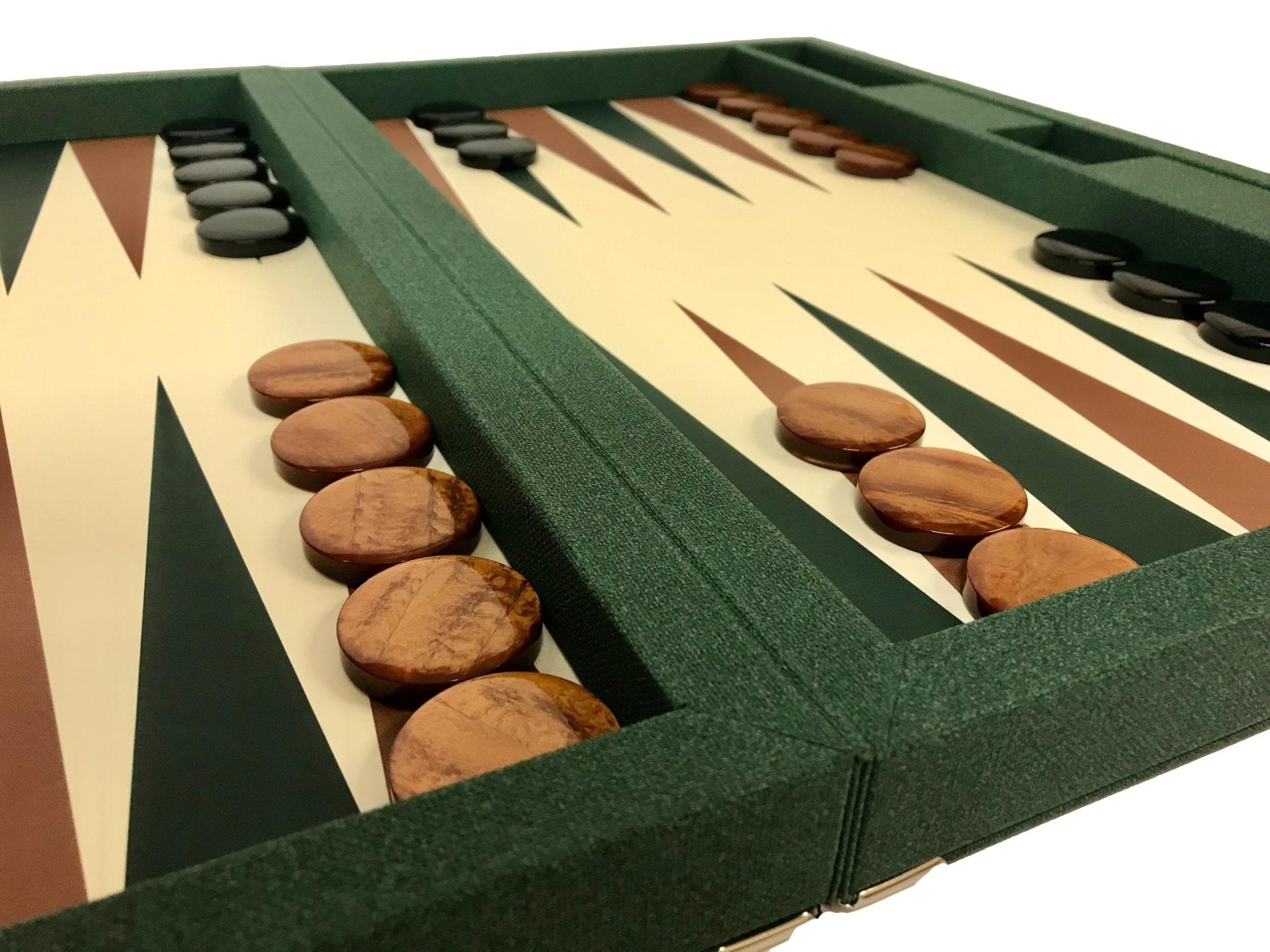 Backgammon en Cuir Vegan - Dal Negro - Backgammon en cuir vegan - Rouge et Noir