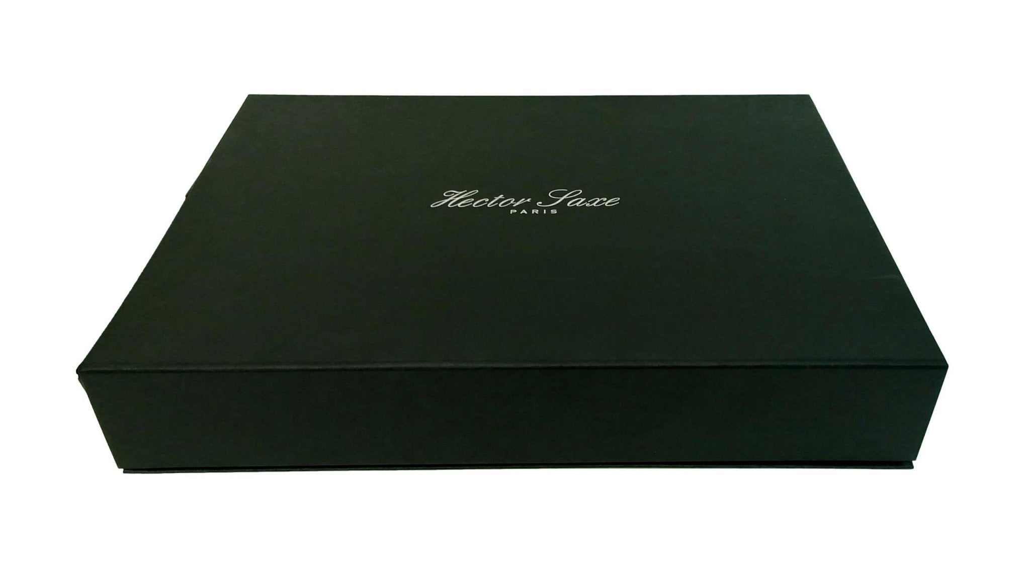 Backgammon Hector Saxe - Buffle Taupe - Grand - Backgammon en cuir - Rouge et Noir