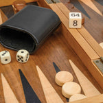 Backgammon noyer - Magnétique - Backgammon de voyage en bois marqueté de voyage - Rouge et Noir