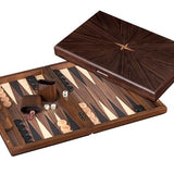 Backgammon Rose des vents - Backgammon en bois marqueté cadeau adulte - Rouge et Noir