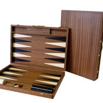 Backgammon Ulbrich - Acajou - GM - Backgammon en bois marqueté - Rouge et Noir