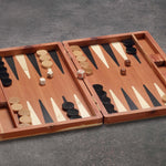 Backgammon Ulbrich - Cèdre du Liban - MM - Backgammon en bois marqueté - Rouge et Noir