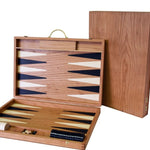 Backgammon Ulbrich - Cerisier - MM - Backgammon en bois marqueté - Rouge et Noir