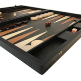 Backgammon Ulbrich - Ziricote - GM - Backgammon en bois marqueté - Rouge et Noir