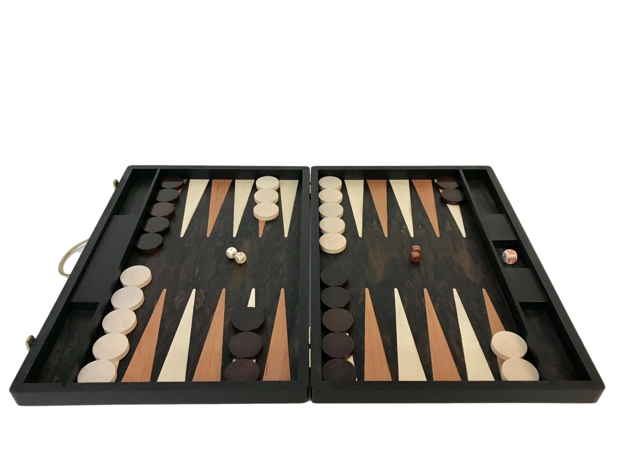 Backgammon Ulbrich - Ziricote - GM - Backgammon en bois marqueté - Rouge et Noir