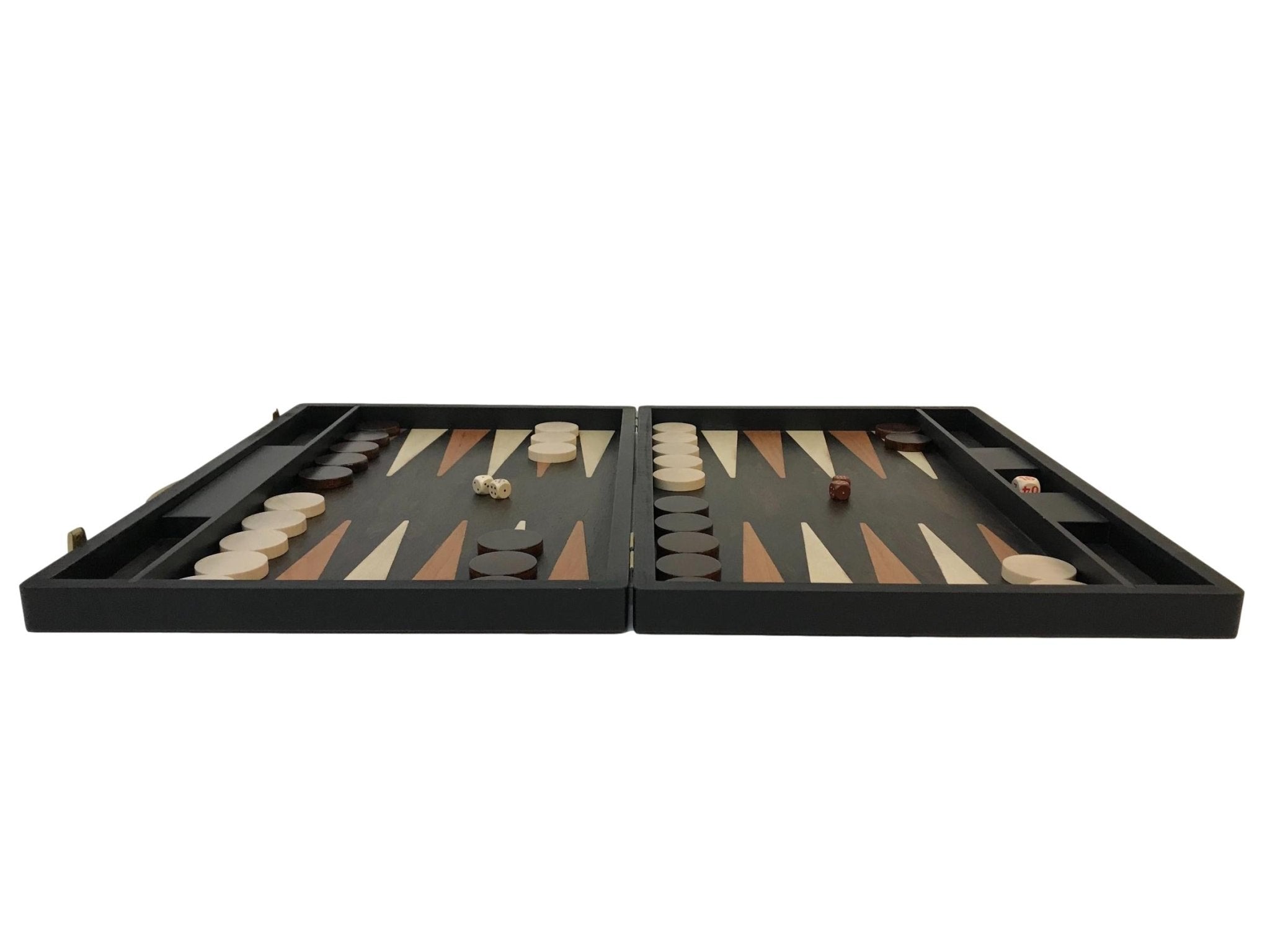 Backgammon Ulbrich - Ziricote - GM - Backgammon en bois marqueté - Rouge et Noir