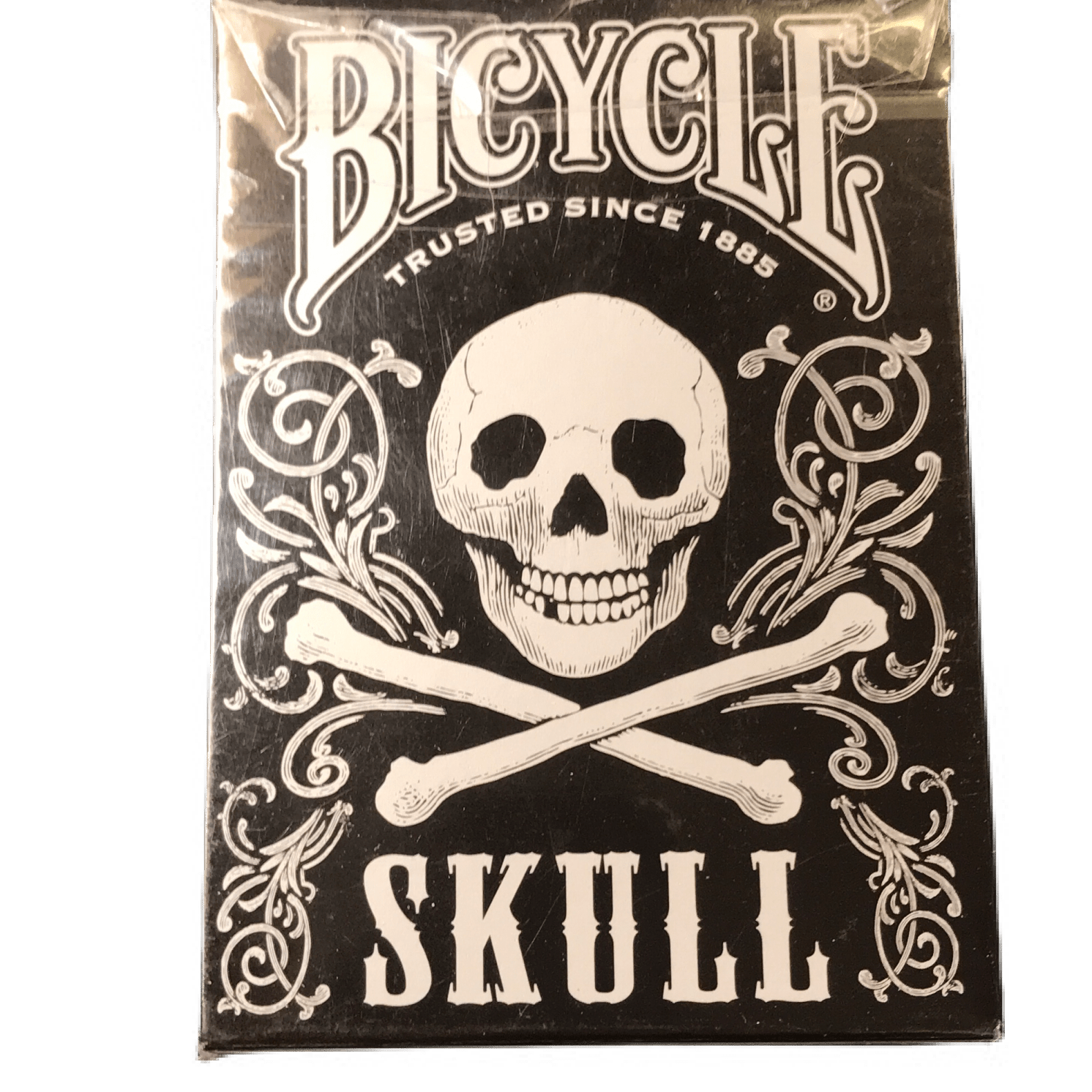 Bicycle Skull Deck Gris - cartes de magie - Rouge et Noir