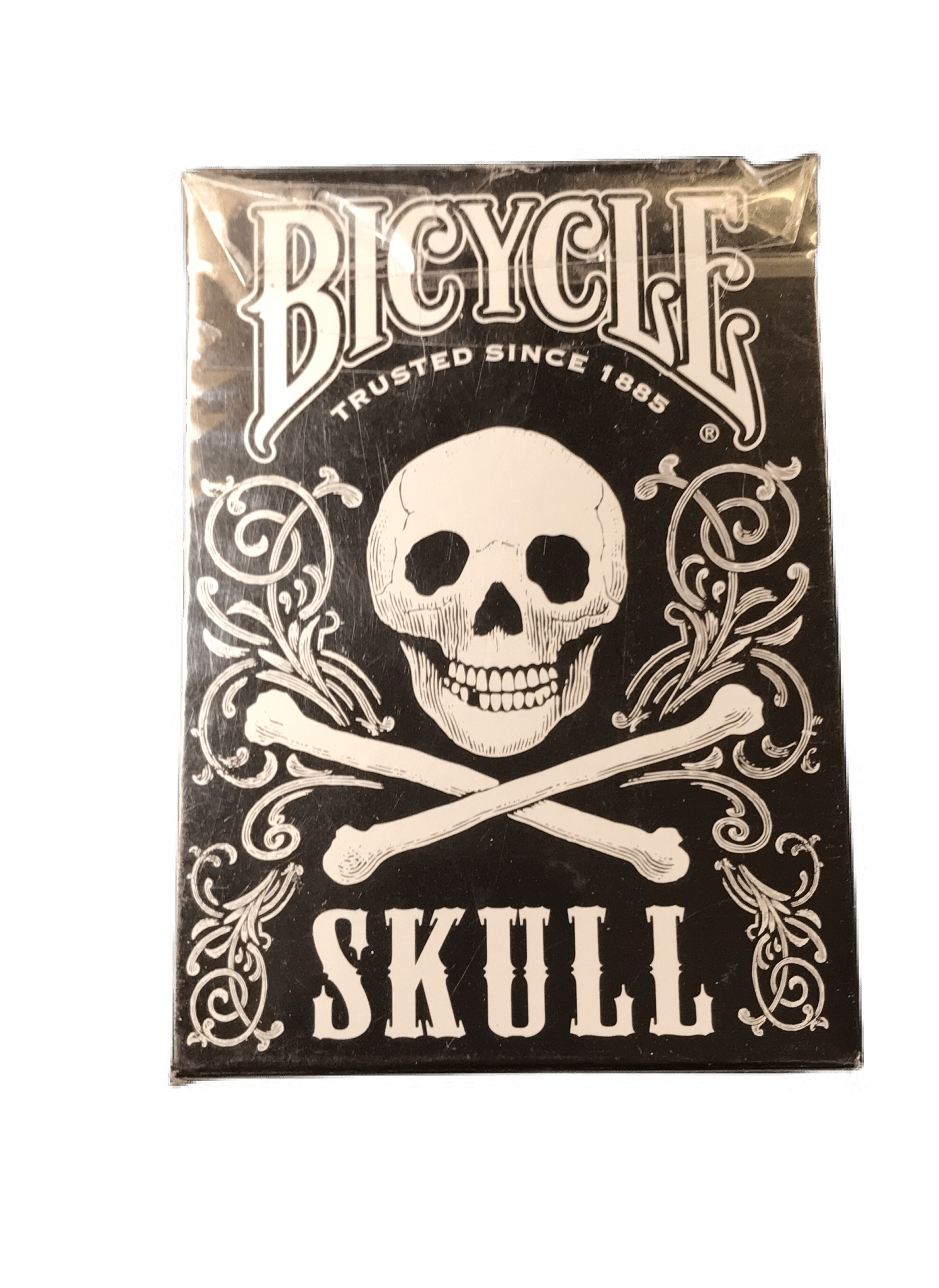 Bicycle Skull Deck Gris - cartes de magie - Rouge et Noir