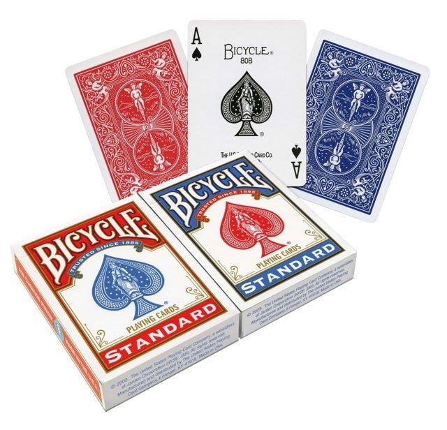 Bicycle Standard - à l'unité - cartes de poker et de magie - Rouge et Noir