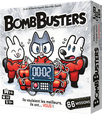 BombBusters - Jeu de plateau de stratégie coopératif - Rouge et Noir